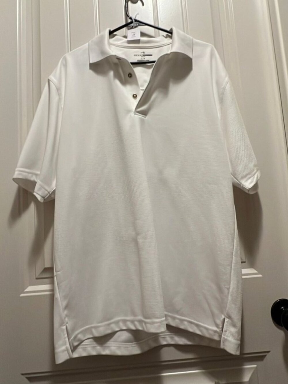 Men's Grand Slam White Golf Polo Shirt Size L